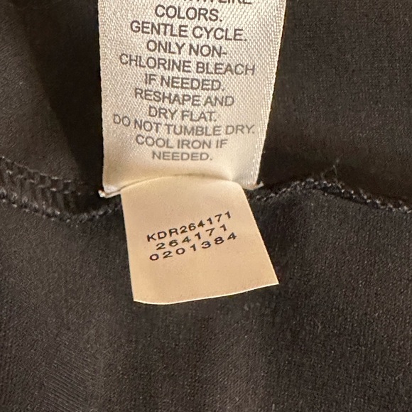 J.‎ Jill Lg Wearever Black Double-Face Jersey Elliptical A-Line Dress Cap Sleeve - Picture 8 of 9